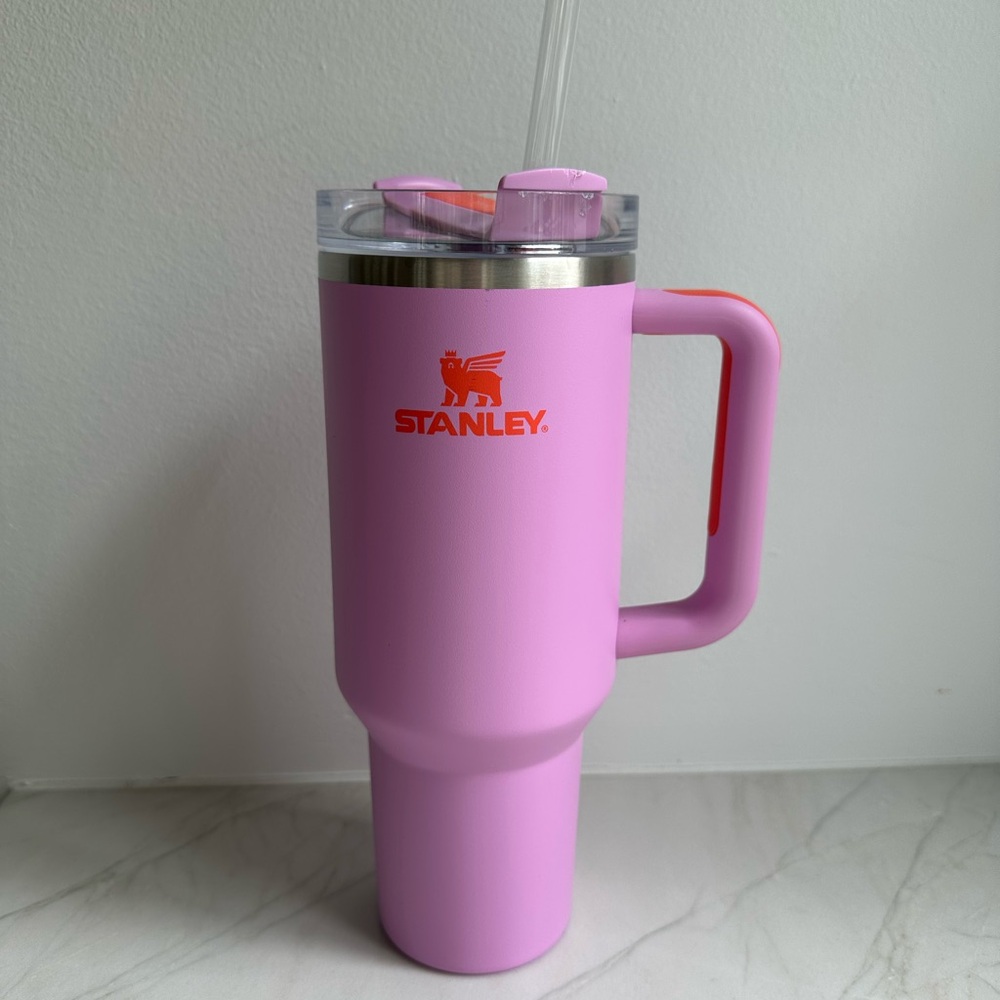 Stanley Pink Tumbler with Straw